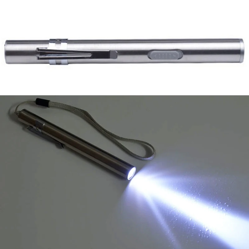 

Mini Portable Stainless Steel Charging USB LED Rechargeable Light Small Pocket Flashlight Torch First Aid Pen Lamp Emergency Tor