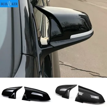 BMW 1 2 3 4 Series F20 F30 F32 F36 Replacement Mirror Covers Carbon Fiber Gloss Black M Style 2012 Onward