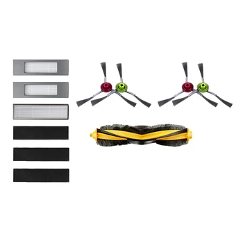 

Filter Roller Brush Set For Ecovacs Deebot Ozmo 920 950 Vacuum Cleaner Parts,4 Side Brushes,1Roller Brush,3 Hepa Filters