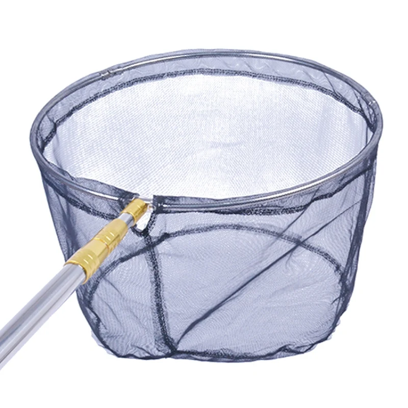 

Folding Fishing Landing Hand Net Round Frame Colorful Nylon Mesh Net Fishing Hand Net Head Fish Brail Net Fishing Tool