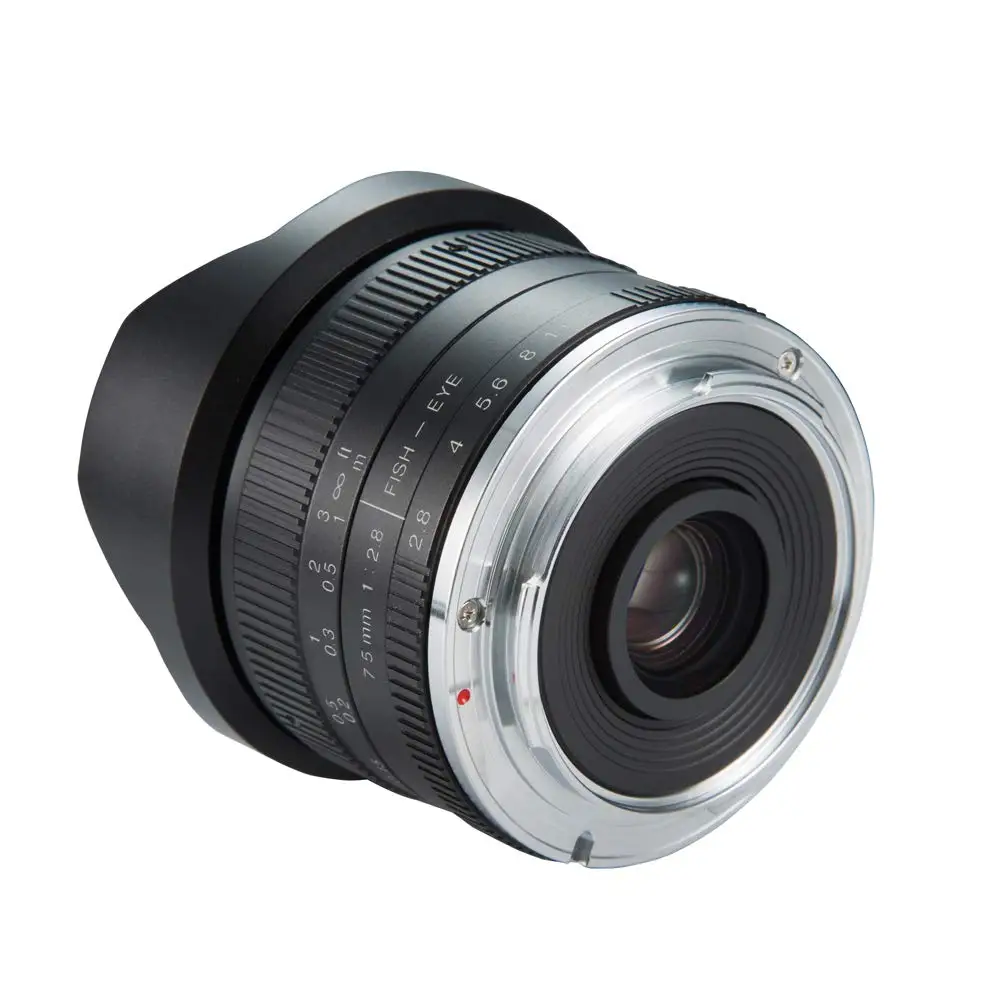 Foleto APS-C 7,5 мм F2.8 объектив рыбий глаз ручной фиксированный объектив камеры видеонаблюдения для sony NEX E Mount Canon EOS-M Mount Fuji Lens M4/3 a7 gh10