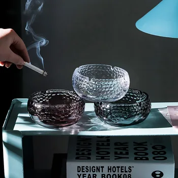 

Creative Simple Glass Hammer Ashtray Home Living Room Color Transparent Ashtray Decoration Ornaments 1*PCS