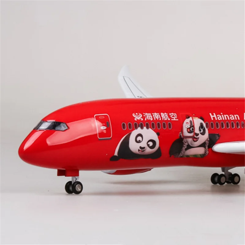 Коллекция 1:130 самолета из смолы Boeing 787 модель самолета Hainan Airlines с подсветкой на колесах для детей и взрослых