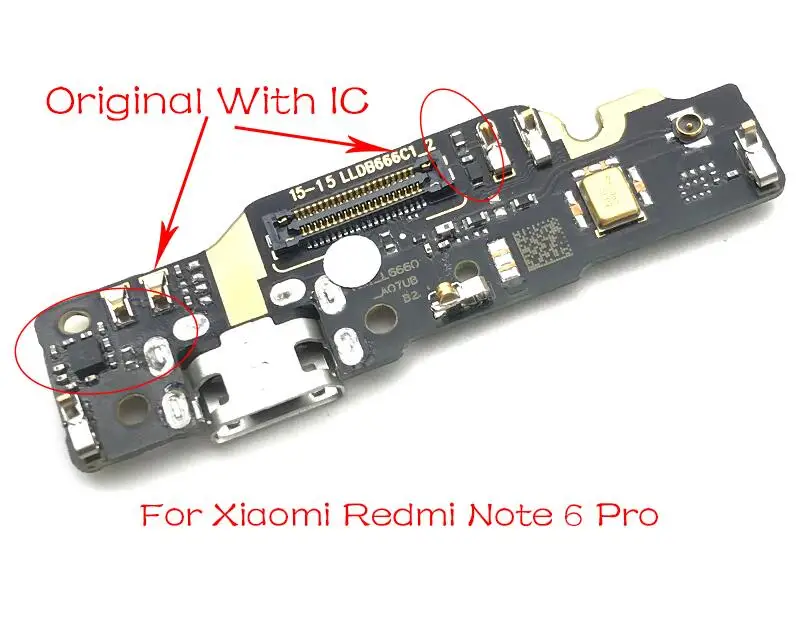Для Xiaomi Redmi GO 7A Note 4X5 6 7 Pro док-станция с разъемом usb порт для зарядки Flex для Redmi Note 3 Pro SE 152 мм специальный - Цвет: Note 6 Pro-Original