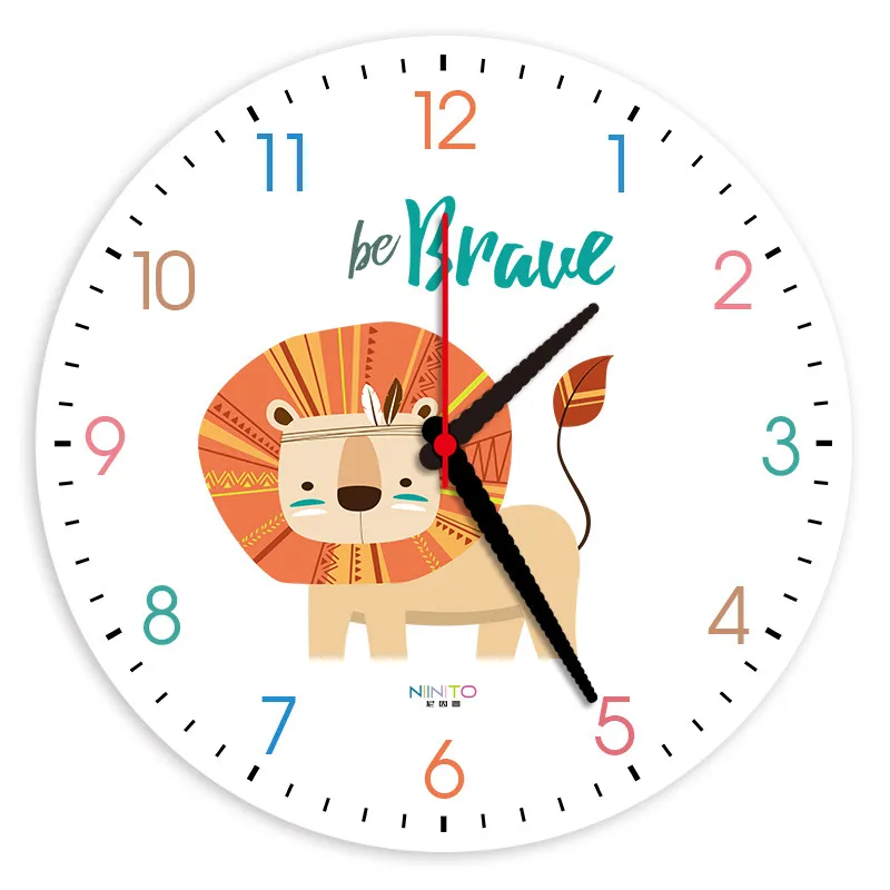 12 дюймов Nordic динозавр настенные часы мультфильмы Творческий Детская комната часы Спальня модные милые бесшумные настенные часы