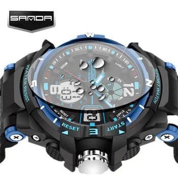 

SANDA Waterproof Alarm Mens Watches Top Brand Luxury Digital Led Sports Watch Men Clock Male Wrist Watch Relogio Masculino 2017
