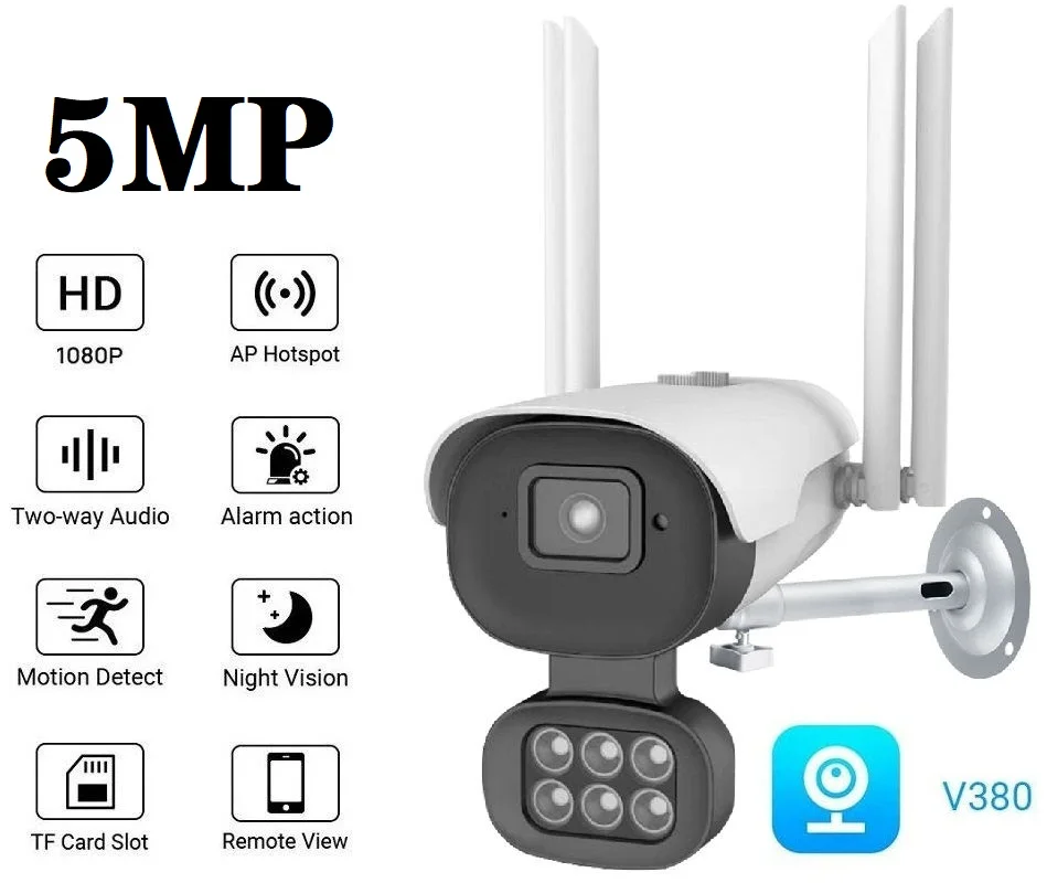 V380 Pro WiFi IP Camera 5MP Video Surveillance Outdoor 3MP PTZ камера | Безопасность и защита