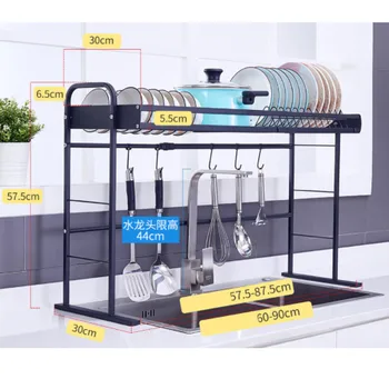 

5 Styles 2 Layers Multi-use 304 Stainless Steel Tableware Sink Drain Rack Dish Rack Folding Kitchen Drain Rack Drying Storage