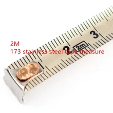 1 шт. 2 м 173 стальная лента мерная никелированная лента с водонепроницаемой ржавчины рулетка бытовой счетчик линейка стальная лента мера