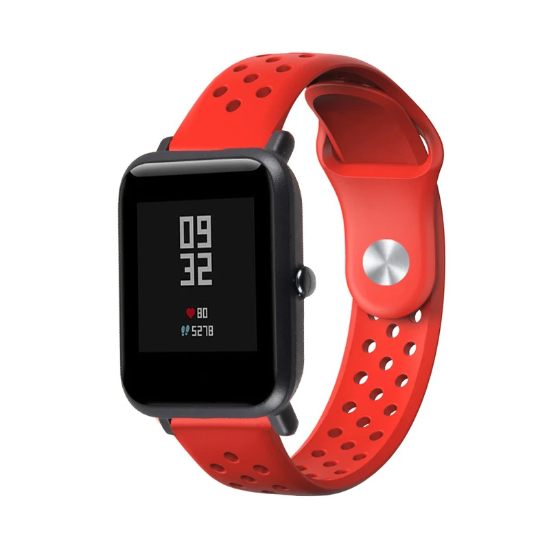 Силиконовый сменный ремешок для Amazfit Bip Браслет Для Xiaomi Amazfit Bip Молодежные спортивные часы ремешок 20 мм ремешок аксессуары