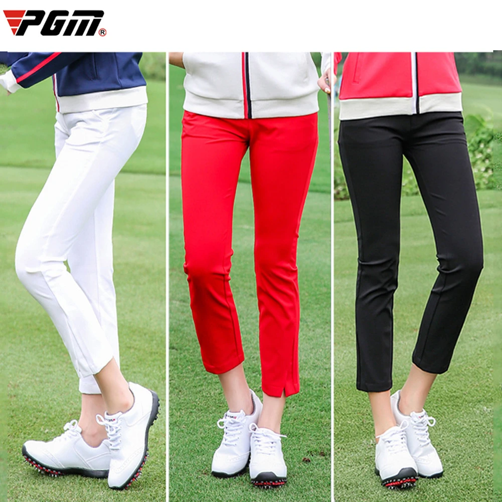 PGM Golf mujer alta elástica suave pantalones para golfistas jugar pelota de golf señora Niñas Ropa primavera otoño nuevo|Pantalones de golf| - AliExpress