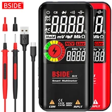 BSIDE Digital Multimeter 9999 T-RMS 3.5"LCD Color Display DC AC Voltage Capacitance Ohm Diode multimetro NCV Hz Live wire Tester