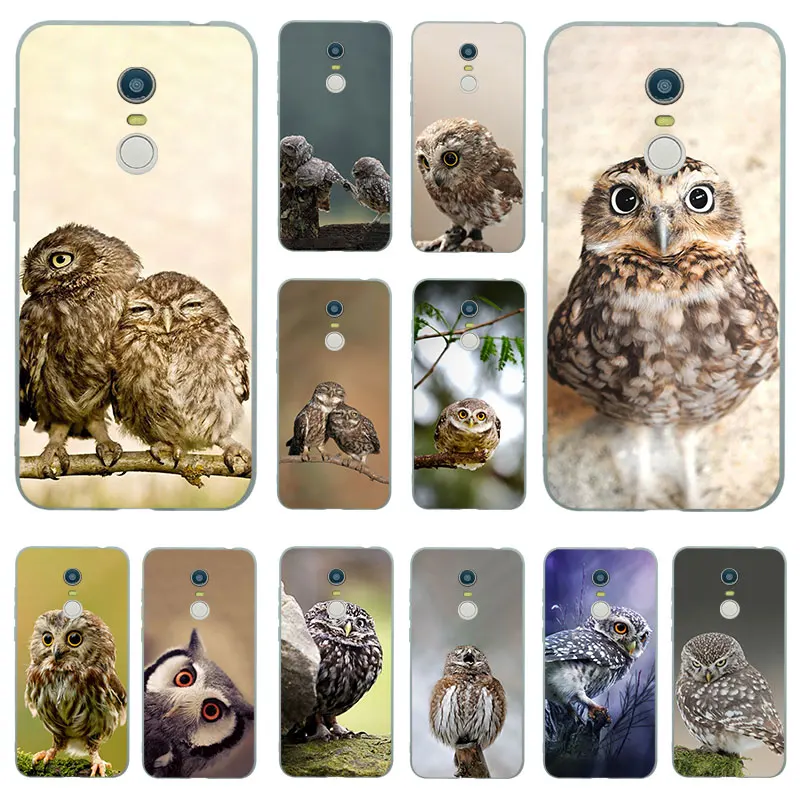 Silicone Cases For Xiaomi Redmi Note 8 Pro 7 6 5 5A 4 4X cute owl Matte Cover 7A K20 TPU Case |
