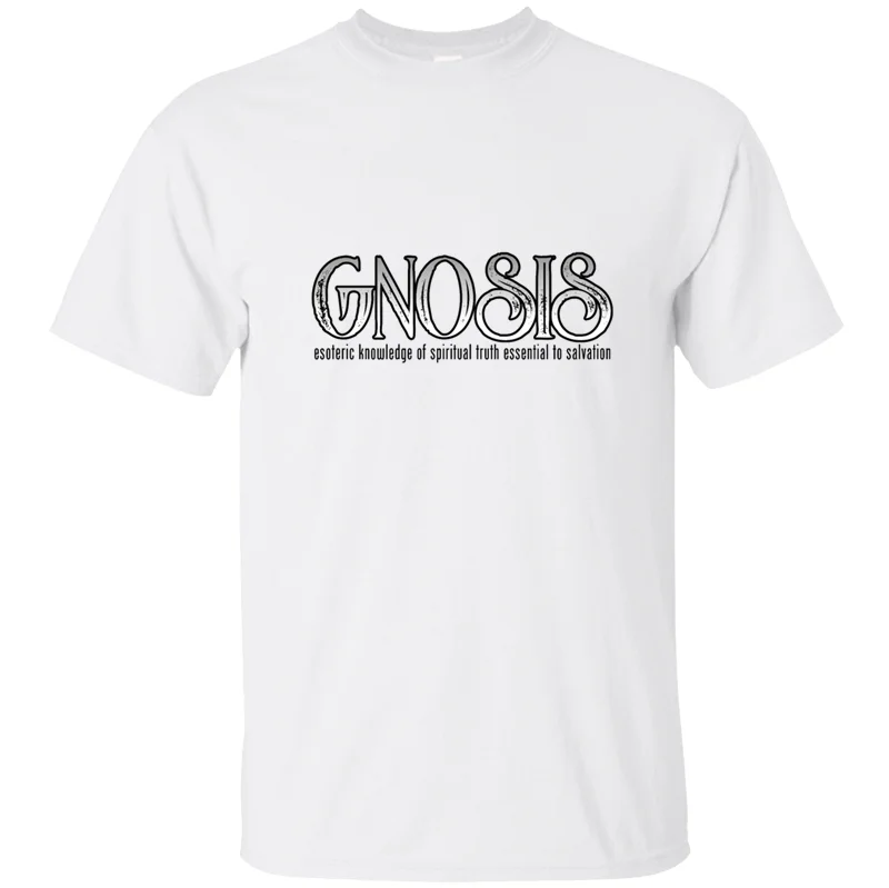Gnosis Gnosticism духовность оккультная Gnostic Футболка мужская футболка унисекс Фитнес мужские дизайнерские топы - Цвет: White