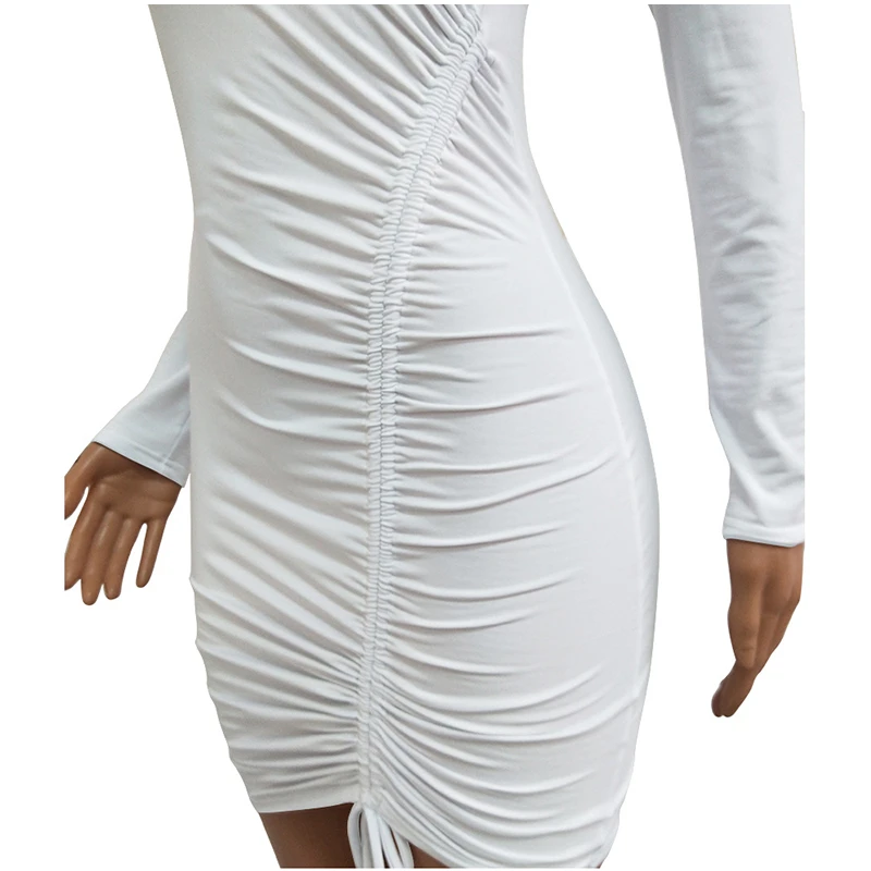 Женское облегающее платье с длинным рукавом NewAsia Garden черное Повседневное высоким