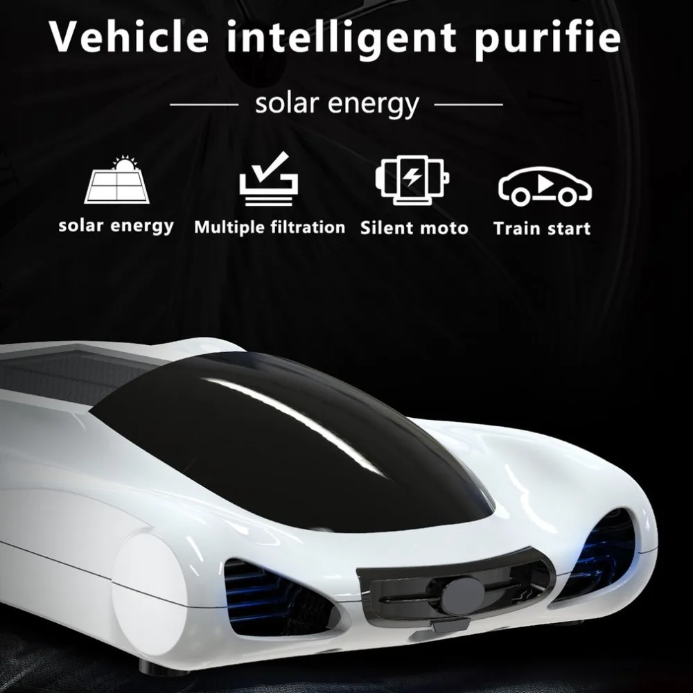 

Professional Auto Aroma Diffuser Solar Air Purifier Freshener for Car Ionizer HEPA PM2.5 Eliminator hot