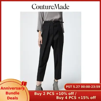 

Vero Moda CoutureMade Women's Thin Plaid Wool Crop Pants | 320150506