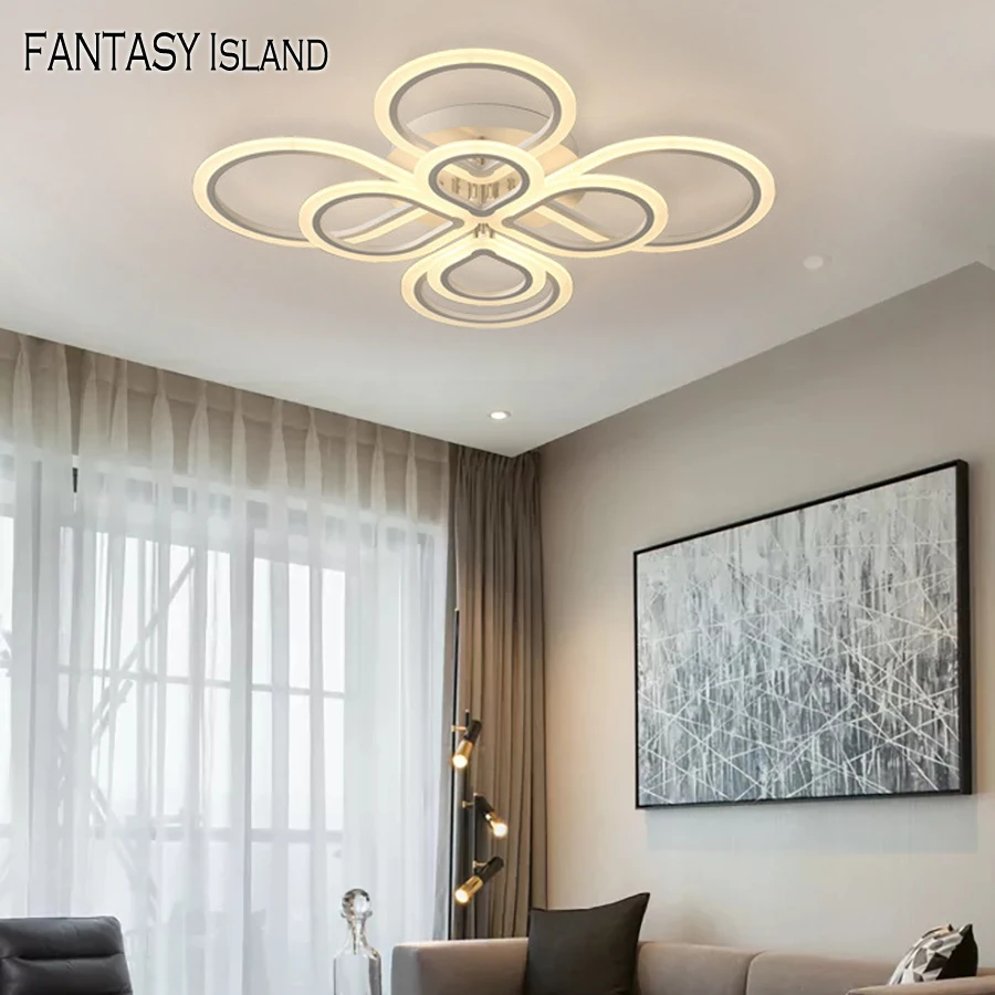 

Modern Led Ceiling Lamp wiht Remote Control for Living Room Bedroom Home Indoor Deco Surface Mounted Chandelier Lights