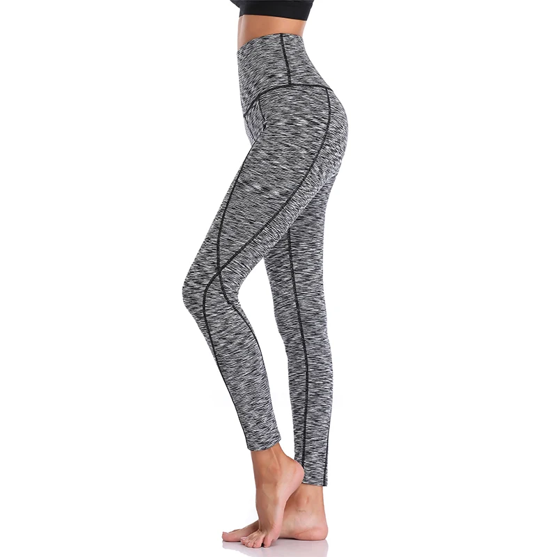 Push Up Fitness Leggings Women High Waist Workout Legging With Pockets Patchwork Leggins Pants Sportswear Women Fitness Clothing - Цвет: Серый
