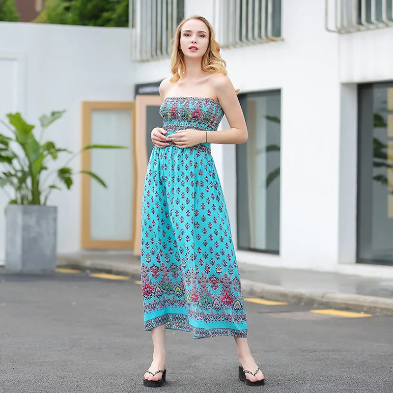 

Europe And America WOMEN'S Dress-Hot Selling--Wrap-around Dress Printed Dress
