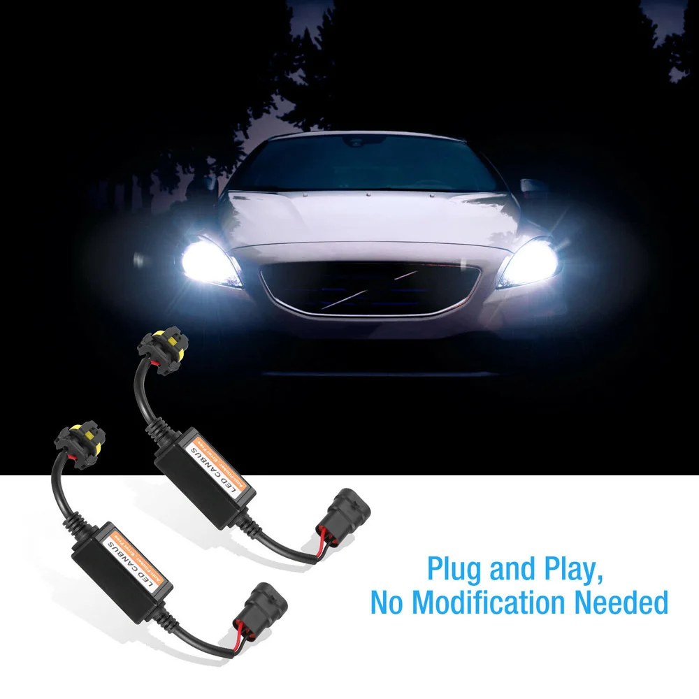 Автомобильный светодиодный декодер резистора DRL HID 9006/9005, Сменные аксессуары, адаптер для проводов Canbus