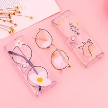 

PVC Glasses Case Transparent Eyeglass Glasses Container Bag Case Pouch Travel Packing Sunglasses Carry Box Eyewear Accessories