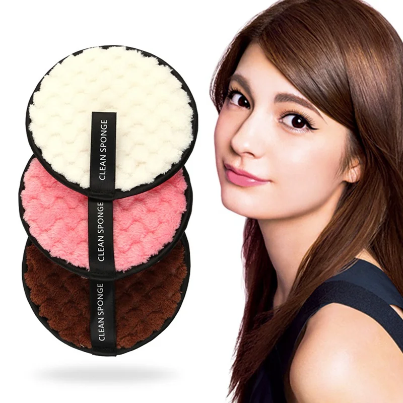 Губка для удаления макияжа, смывающаяся, очищающая, хлопковая, очищающая, хлопающая, влажная губка, Очищающий спонж для лица, супермягкий