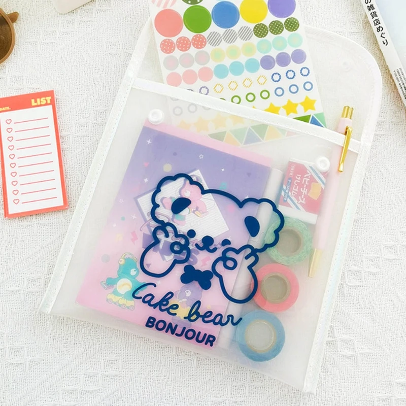

20 x 20cm Portable Pencil Case Transparent PVC Pen Box Bag Student Stationery Makeup Storage Organizer