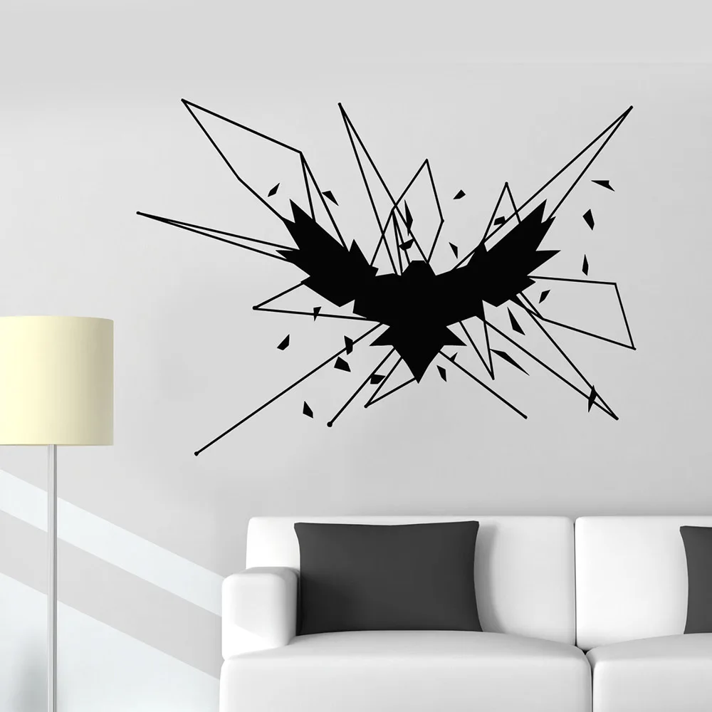 

Geometric Crow Wall Stickers Baby Room Gothick Style Raven Bird Vinyl Wall Decal Living Room Bedroom Decor Accessories C981