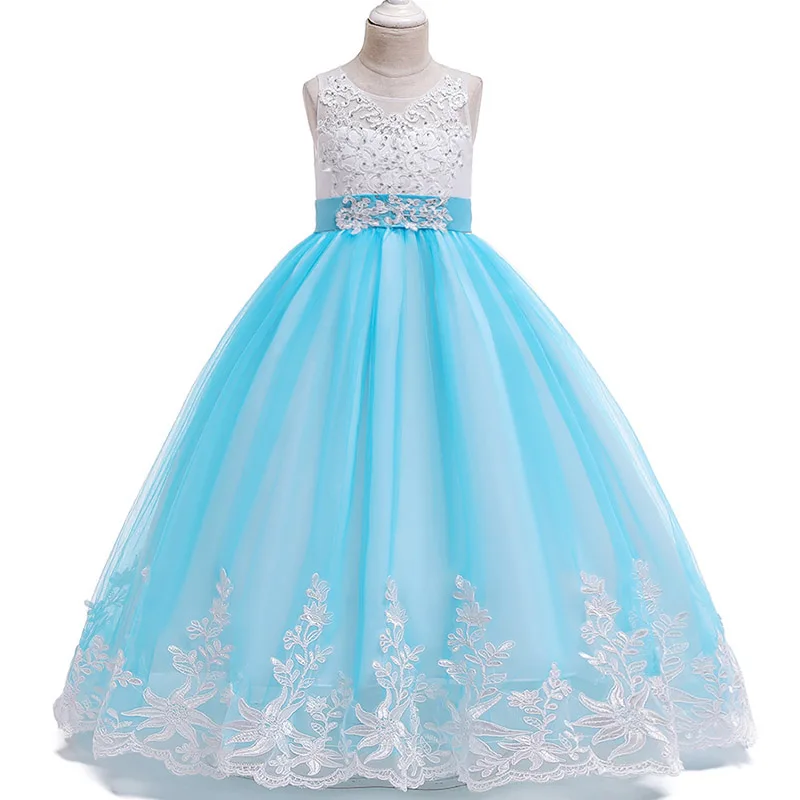 new model children's dress 2022 Christmas Girls Long Bridesmaid Dress Elegant Kids Clothes Children Wedding Formal Girl Party Princess Dress 10 12 Years baby girl skirt apparel