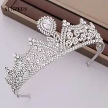 Серебряные свадебные диадемы с кристаллами и бисером, стразы, Свадебные короны принцессы, Женская повязка на голову SQ439