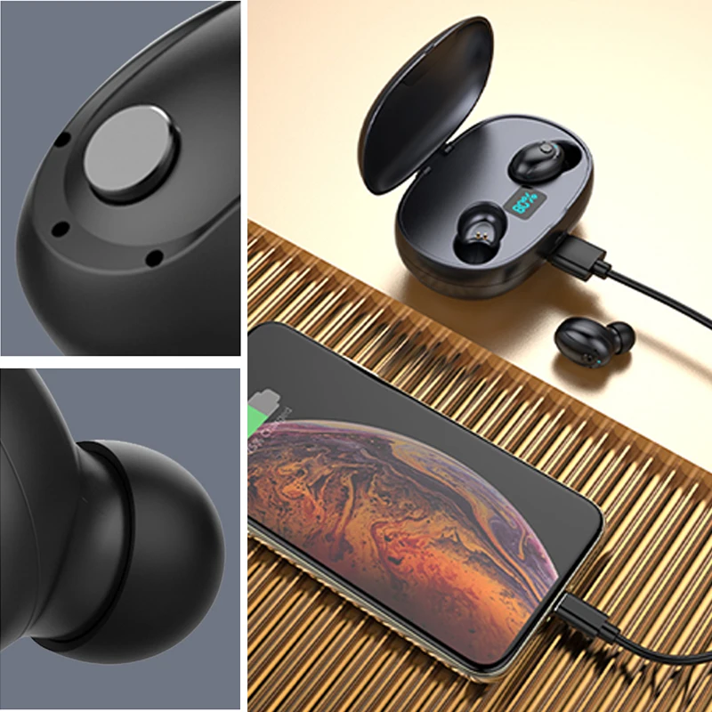 TWS 5,0 bluetooth беспроводные наушники T3S в ухо наушники Беспроводная гарнитура Водонепроницаемый с микрофоном громкой связи Наушники для телефонов
