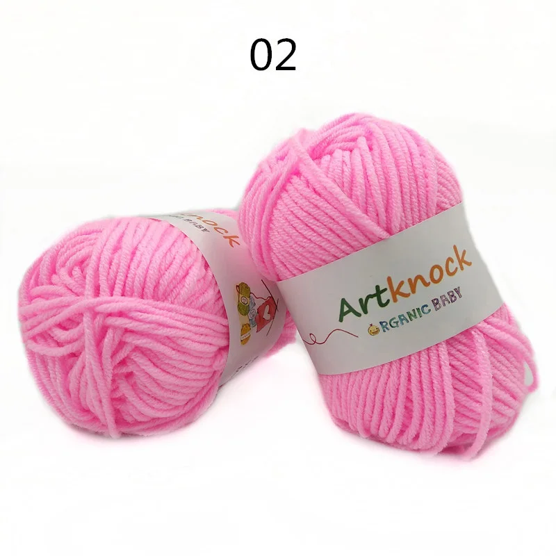 A02 16PCS 16 шт., хлопчатобумажная пряжа для вязания крючком, пряжа для ручного вязания, носки-свитера, 25 гр./шт, предлагаем спицу для вязания крючком, № 3 - Цвет: A02 16PCS