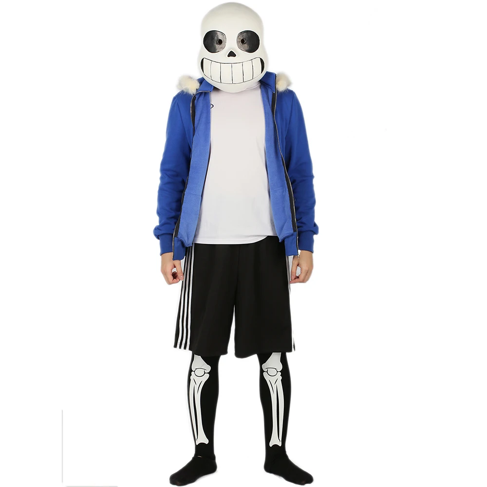 X COSTUME распродажа 45% костюм Undertale Sans полиэстер материал полные наряды игра косплей