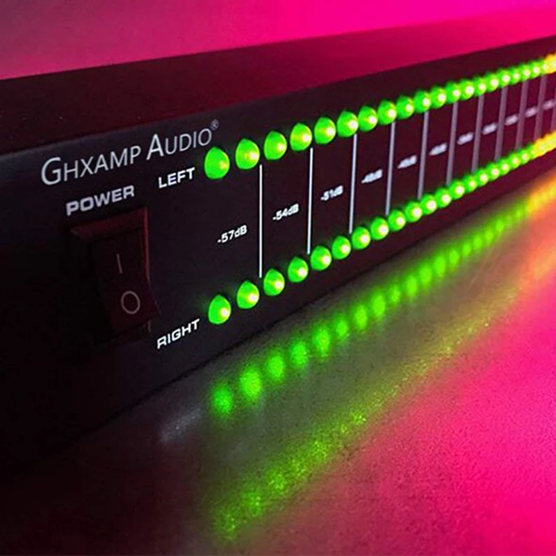 GHXAMP Professional Dual 40 LED Spectrum Stage Home Amplifier Speaker Audio Stereo Level