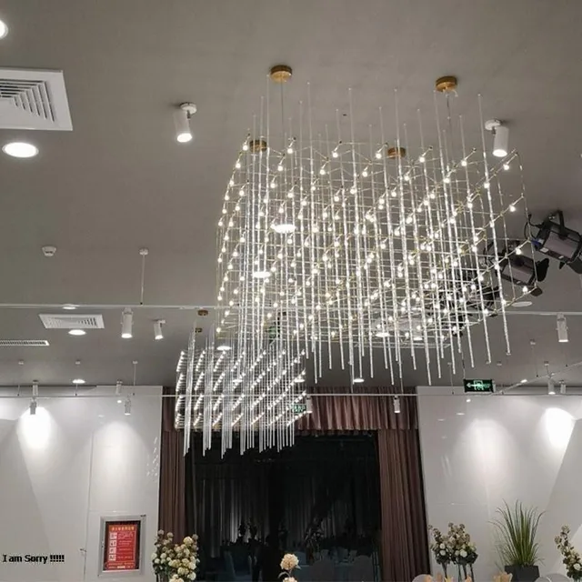 Model House Sales Department Sand Table Starry Cube Chandelier Hotel Lobby Decoration Project Customized Square Lamp Model House Sales Department Sand Table Starry Cube Chandelier Hotel Lobby Decoration Project Customized Square Lamp