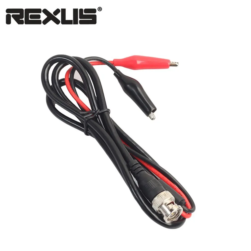 

REXLIS 1M BNC Q9 Male Plug To Dual Alligator Clip Oscilloscope Test Probe Lead Cable For Oscilloscope Measure Instrument