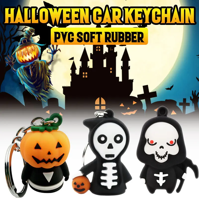 

PVC Car Key Ring Halloween Gift Car Keychain Fashion Devil 1 Pcs Key Buckle