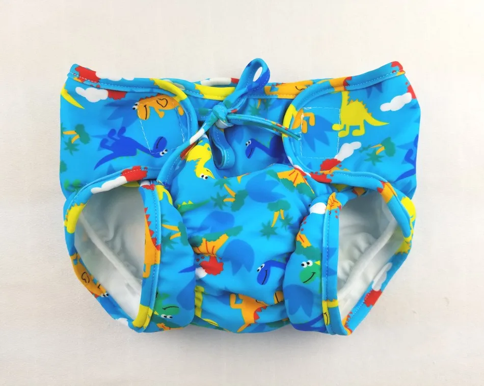 17 Baby Boys Girls Cartoon Printed Swim Diapers Infant Children Leakproof Swimming Nappies Newborn Baby High Waist Swimming Trunks - Цвет: 17