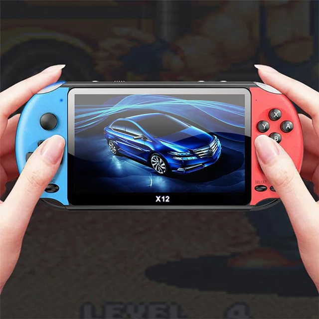 POWKIDDY New X12 Pro Retro Handheld Video Game Console 4.3-inch IPS Screen Built-in 13000+Classic Games Portable X7 Game Players 3