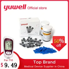 Yuwell 50/100/200/500pcs Blood Glucose Test Strips + Sterile Lancets for Blood Glucose Meter 710 720 510 520