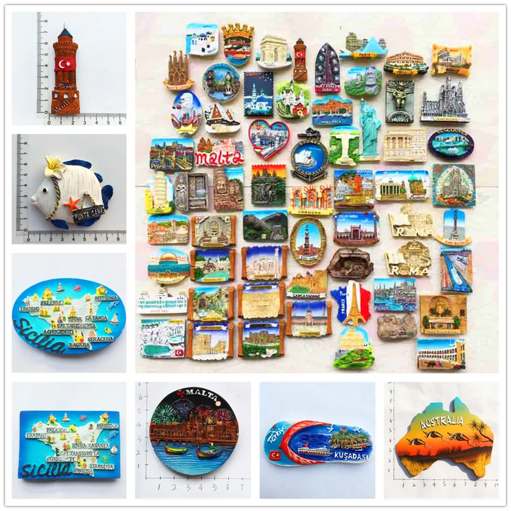 

Special offer European and American Fridge Magnets Tourism Souvenir Refrigerator Magnetic Sticker Collection Handicraft Gift