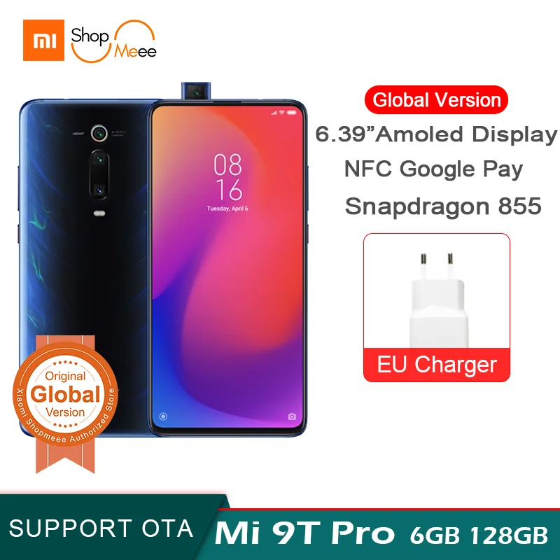 Глобальная версия Xiaomi Mi 9T Pro, 6 ГБ ОЗУ, 128 Гб ПЗУ, мобильный телефон Snapdragon 855, 4000 мА/ч, 48MP AI, задняя Тройная камера AMOLED 6,39 дюйма