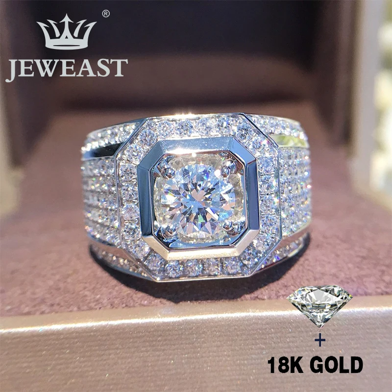 

Natural Diamond 18K Gold Pure Gold Ring Beautiful Gemstone Ring Good Upscale Trendy Classic Party Fine Jewelry Hot Sell New 2020