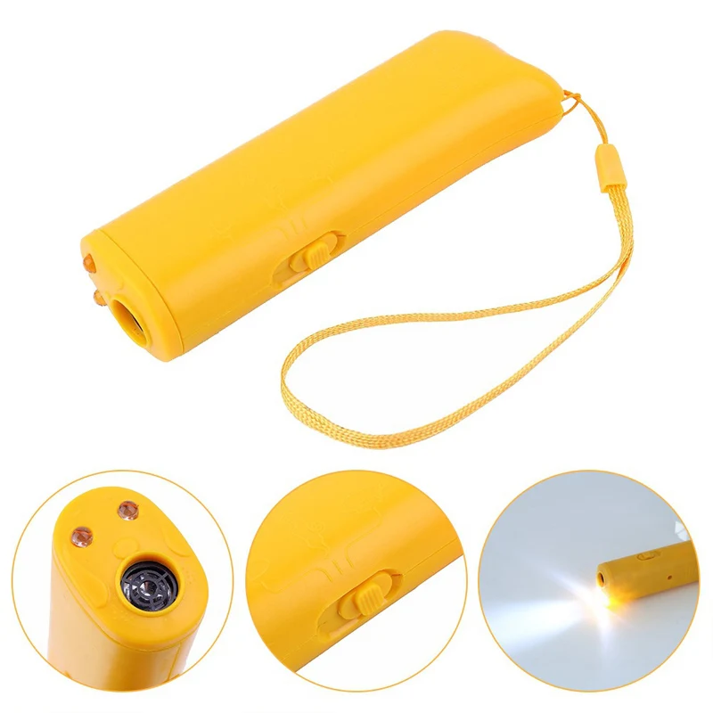 Pet Dog Repeller Anti Barking Stop Bark Training Device Trainer LED Ultrasonic 3 in 1 Anti Barking Ultrasonic Without Battery dog bark deterrent dog repeller
