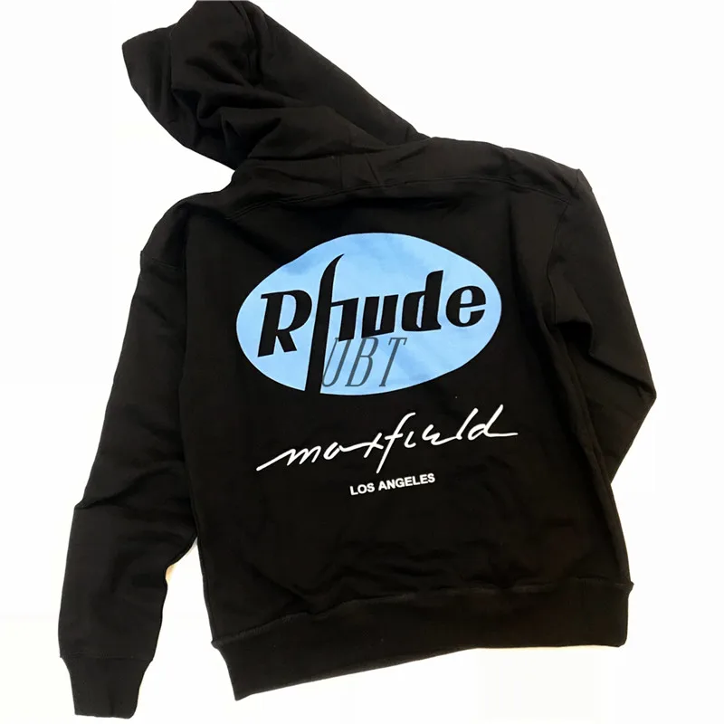Rhude x Maxfield Los Angeles эксклюзивные толстовки для мужчин 1:1 высокое качество RHUDE толстовки пуловер