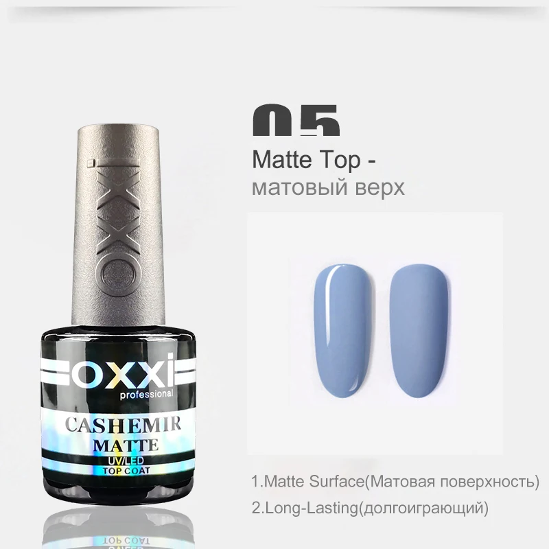OXXI Semi-permanent Rubber Base for Gel Varnish 8ml Thick Base and Top Coat for Gel Polish Manicure Permanent Enamel Hybrid Nail 6