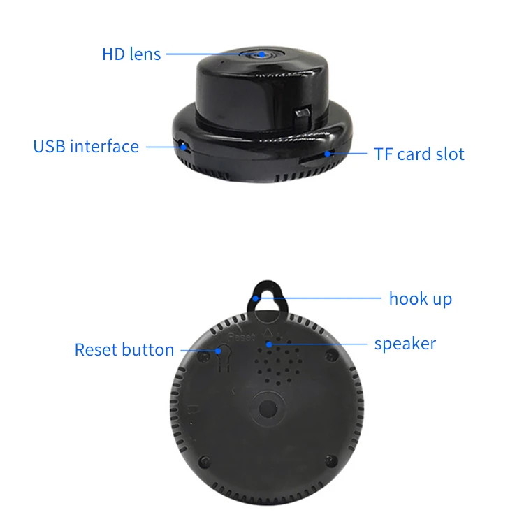 Mini wifi camera, surveillance camera night vision function no motion detection, no alarm push The APP software is Little Star residential security cameras