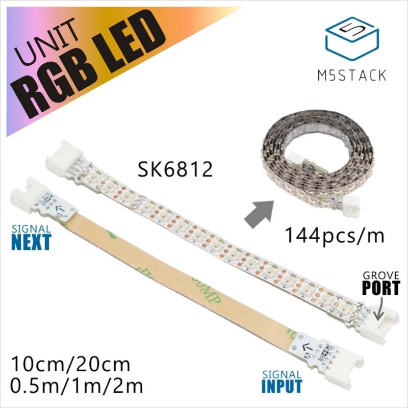 M5Stack официальный RGB LEDs кабель SK6812 с портом рощи 2 м/1 м/50 см/20 см/10 см|Аксессуары для