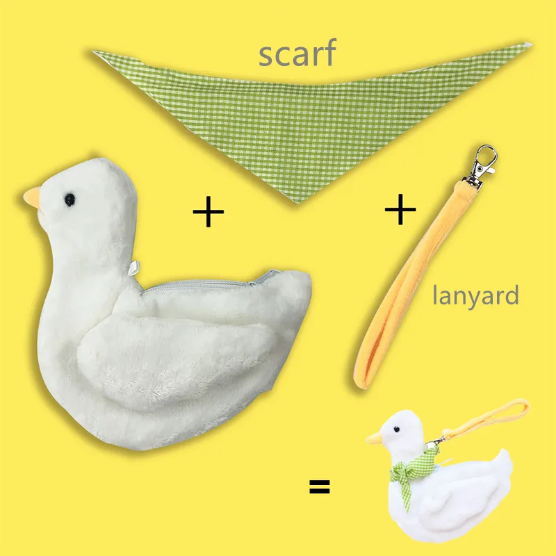 Милый плюшевый Кошелек для монет с уткой детский мини кошелек мехом держатель